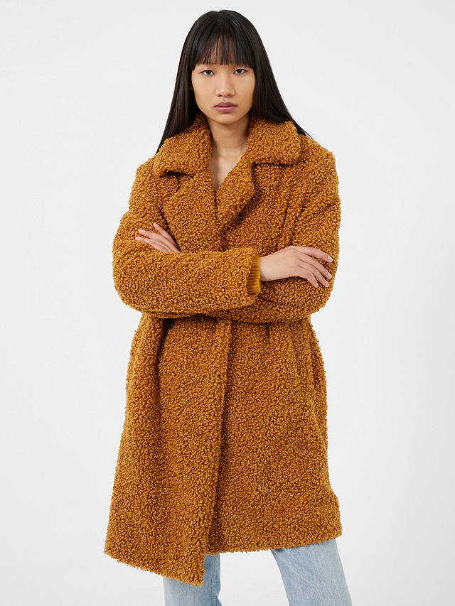 French Connection Callie Iren Borg Double Breasted Coat, Brown          