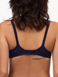 Chantelle Fleurs Signature Half Cup Balconette Bra, Velvet Marine Blue