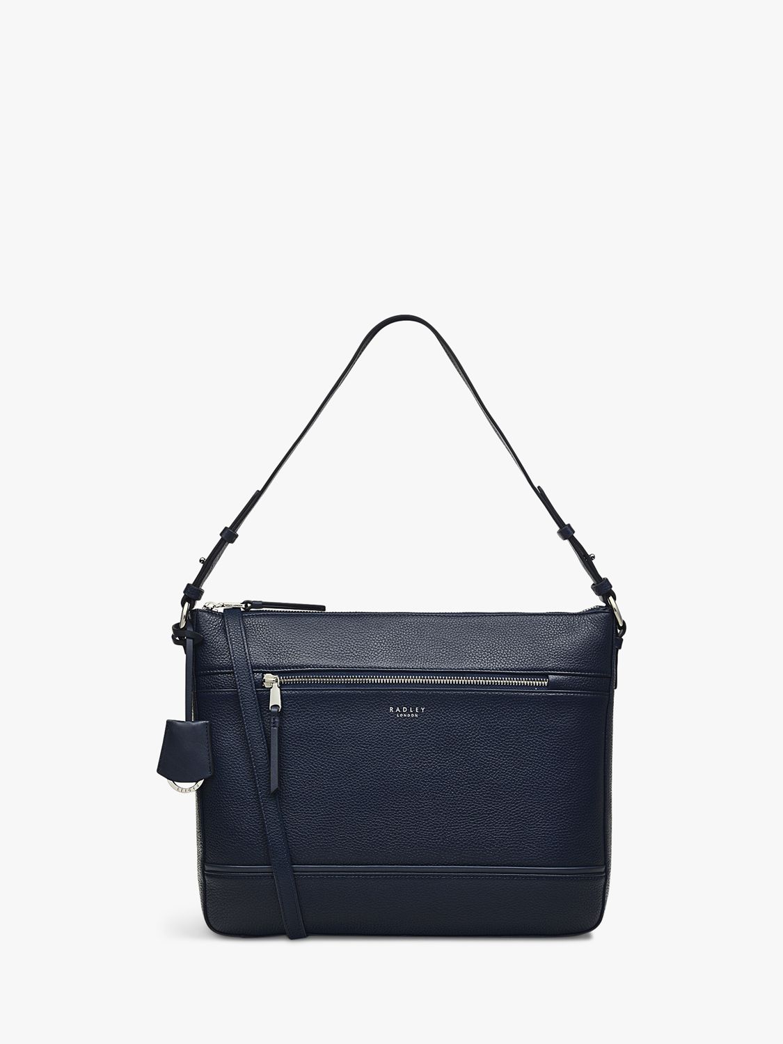 Radley Maddox Road Large Leather Shoulder Bag Ink At John Lewis And Partners 