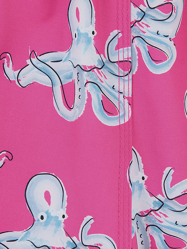 Randy Cow Octopus Print Swim Shorts, Pink