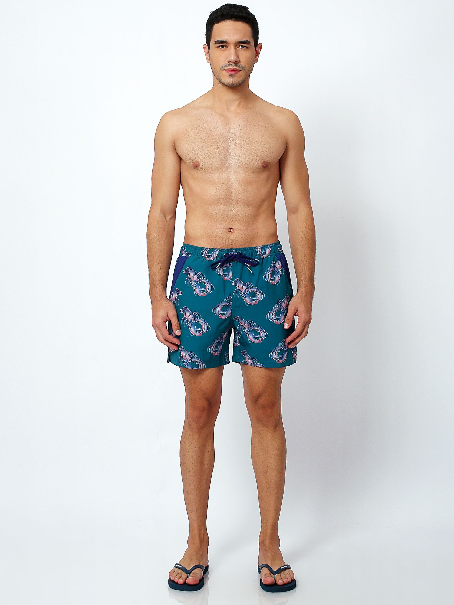 Randy Cow Lobster Print Swim Shorts, Green at John Lewis & Partners