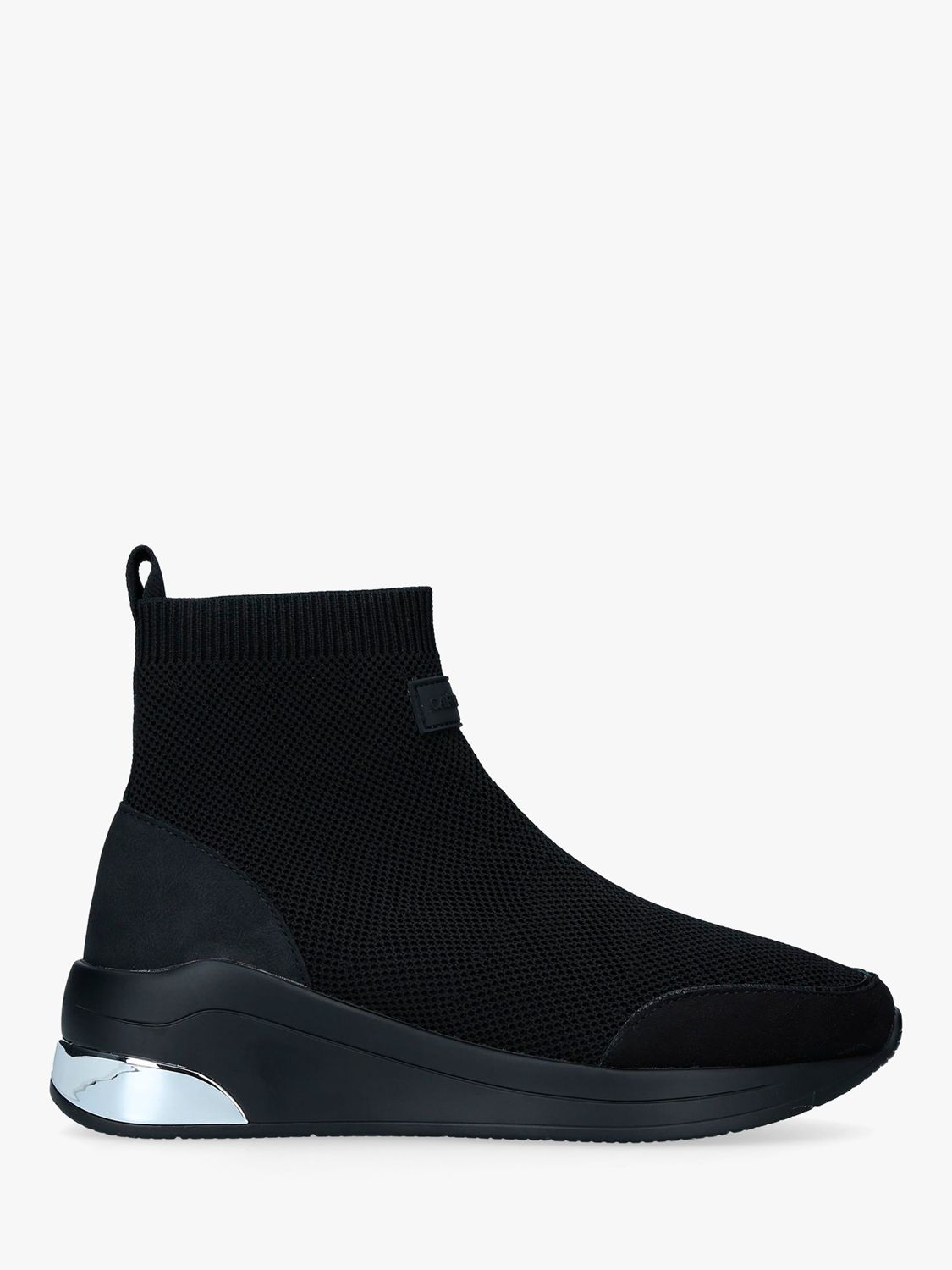 Carvela Jetson Knitted Sock Trainers, Black at John Lewis & Partners