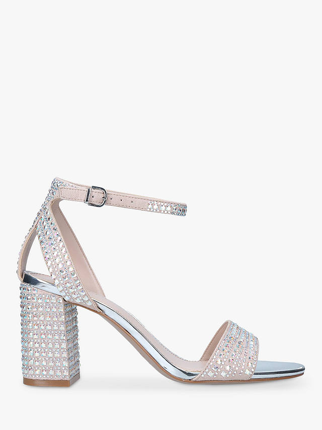 Carvela Kianni Embellished Block Heel Sandals, Blush