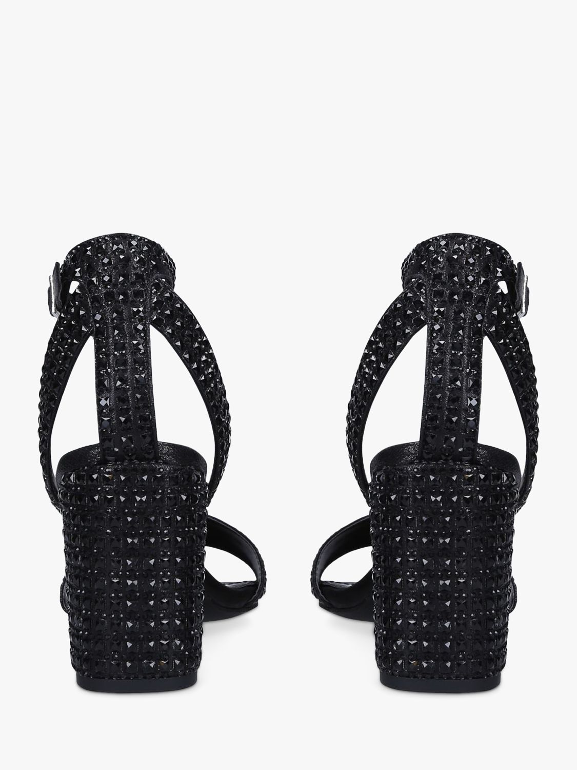 Carvela Kianni Embellished Block Heel Sandals, Black, 3