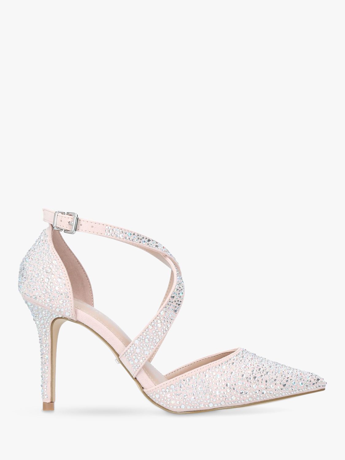 Carvela Kross Jewel Stiletto Court Shoes, Pink Blush, 3