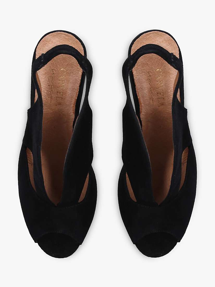 Buy Carvela Comfort Arabella Suede Cone Heel Open Toe Court Shoes Online at johnlewis.com