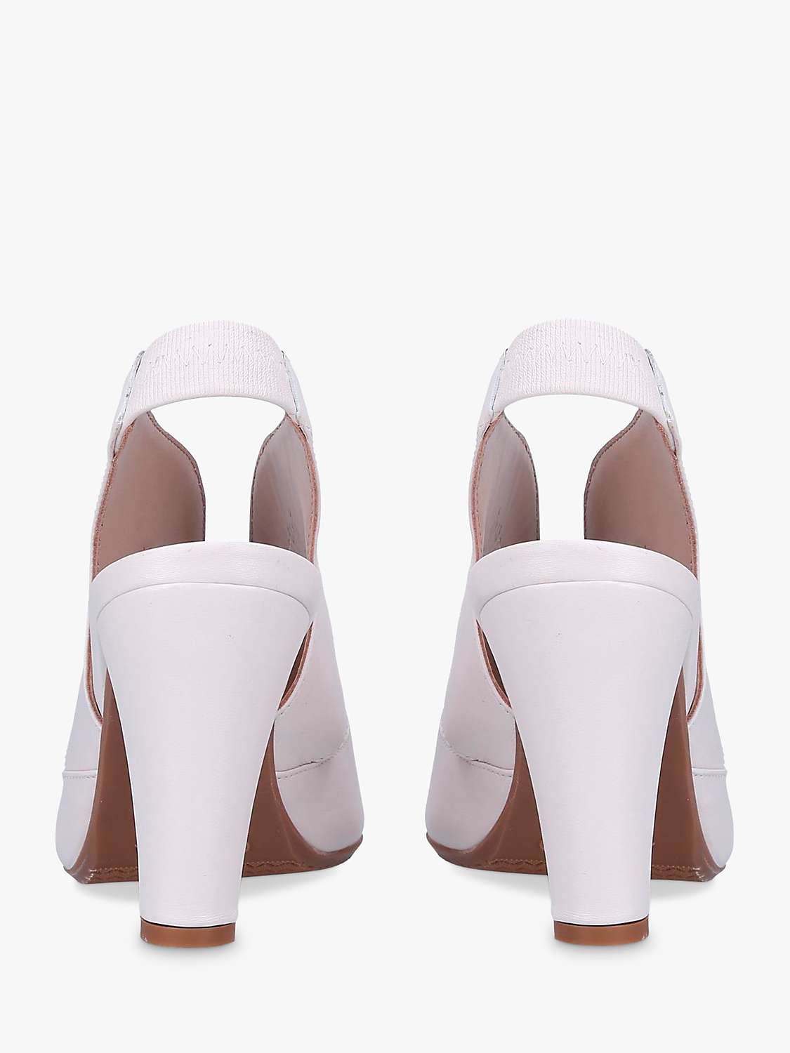 Buy Carvela Arabella Comfort Cone Heel Open Toe Leather Court Shoes Online at johnlewis.com