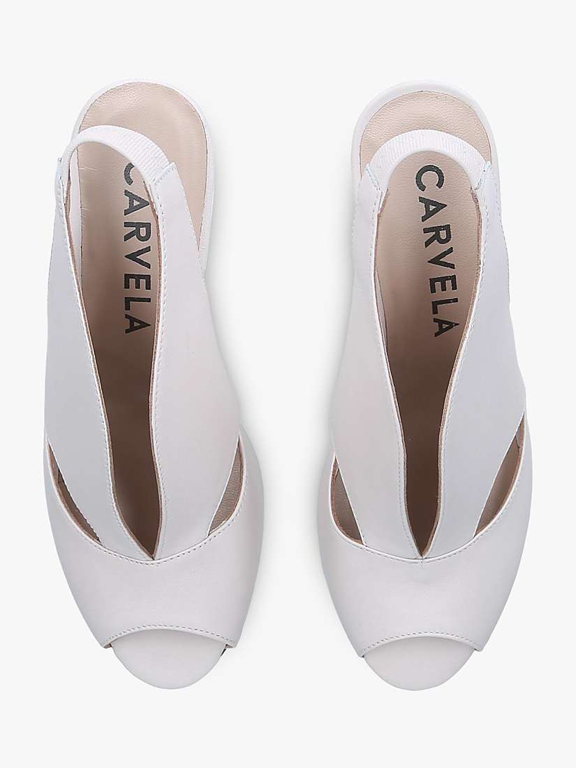 Buy Carvela Arabella Comfort Cone Heel Open Toe Leather Court Shoes Online at johnlewis.com