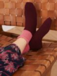 Brora Women's Cashmere Contrast Cuff Socks