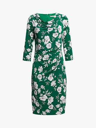 Gina Bacconi Aleta Floral Print Jersey Dress, Green