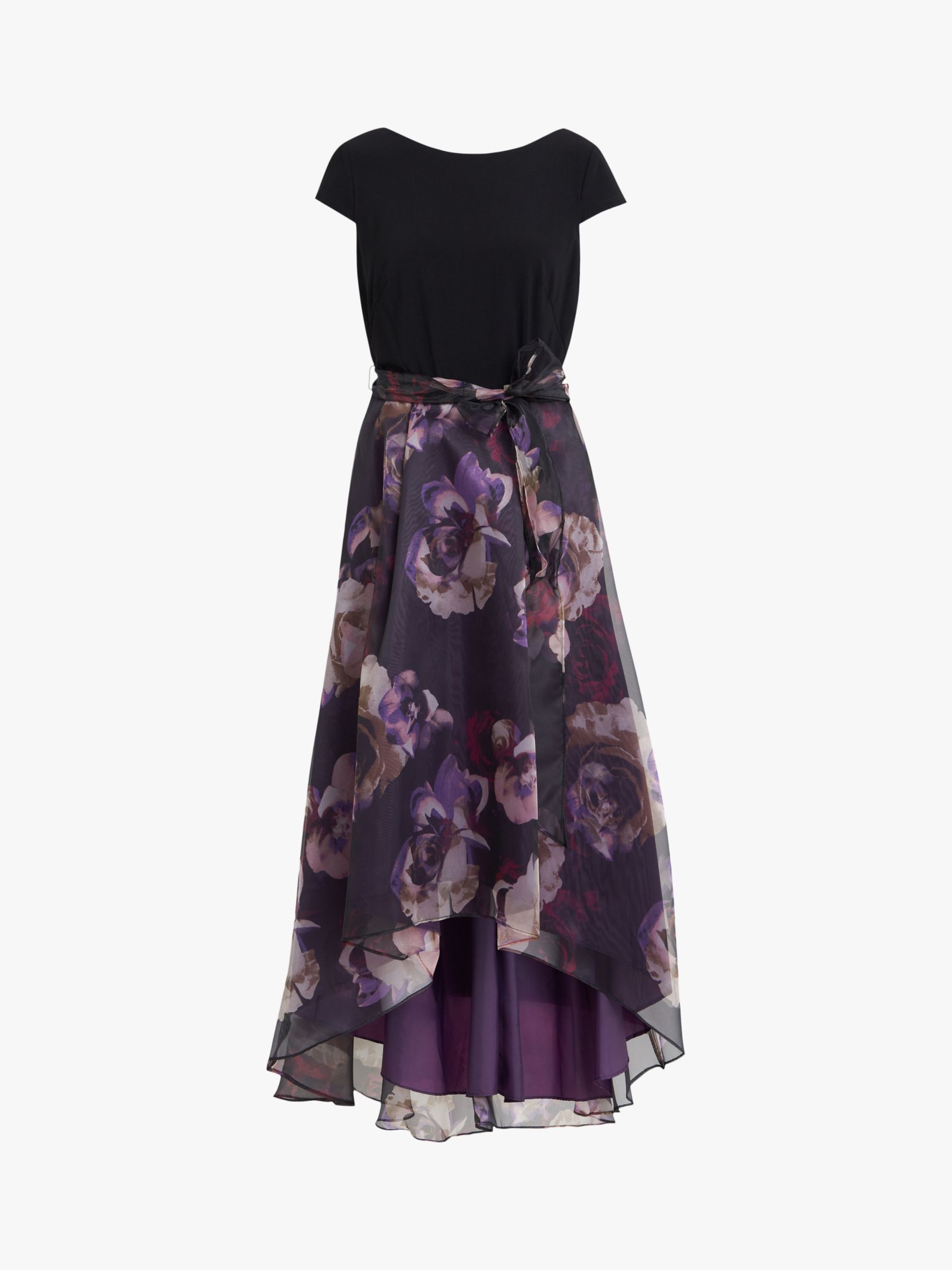 Buy Gina Bacconi Sahra Organza Floral Print Maxi Dress, Purple Online at johnlewis.com