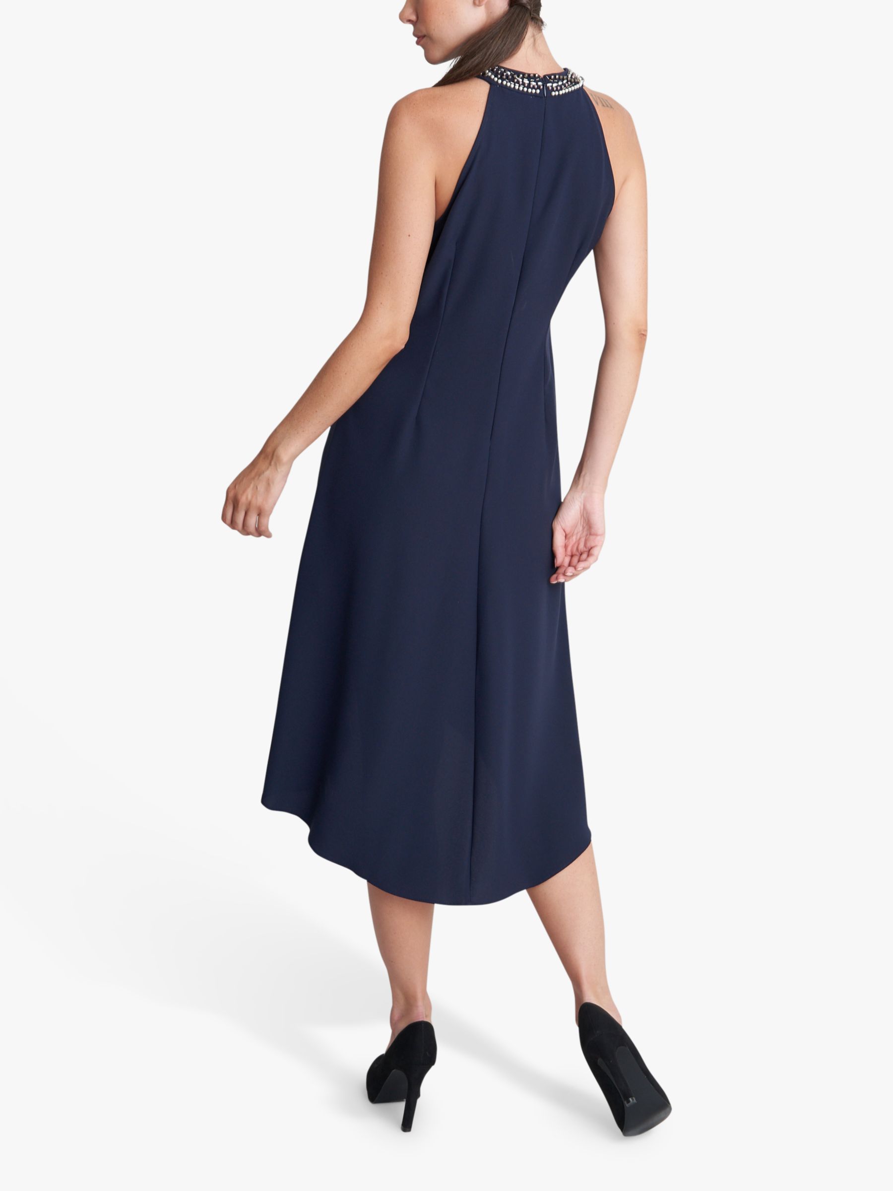 Gina Bacconi Aleah Jewelled Dress, Navy at John Lewis & Partners