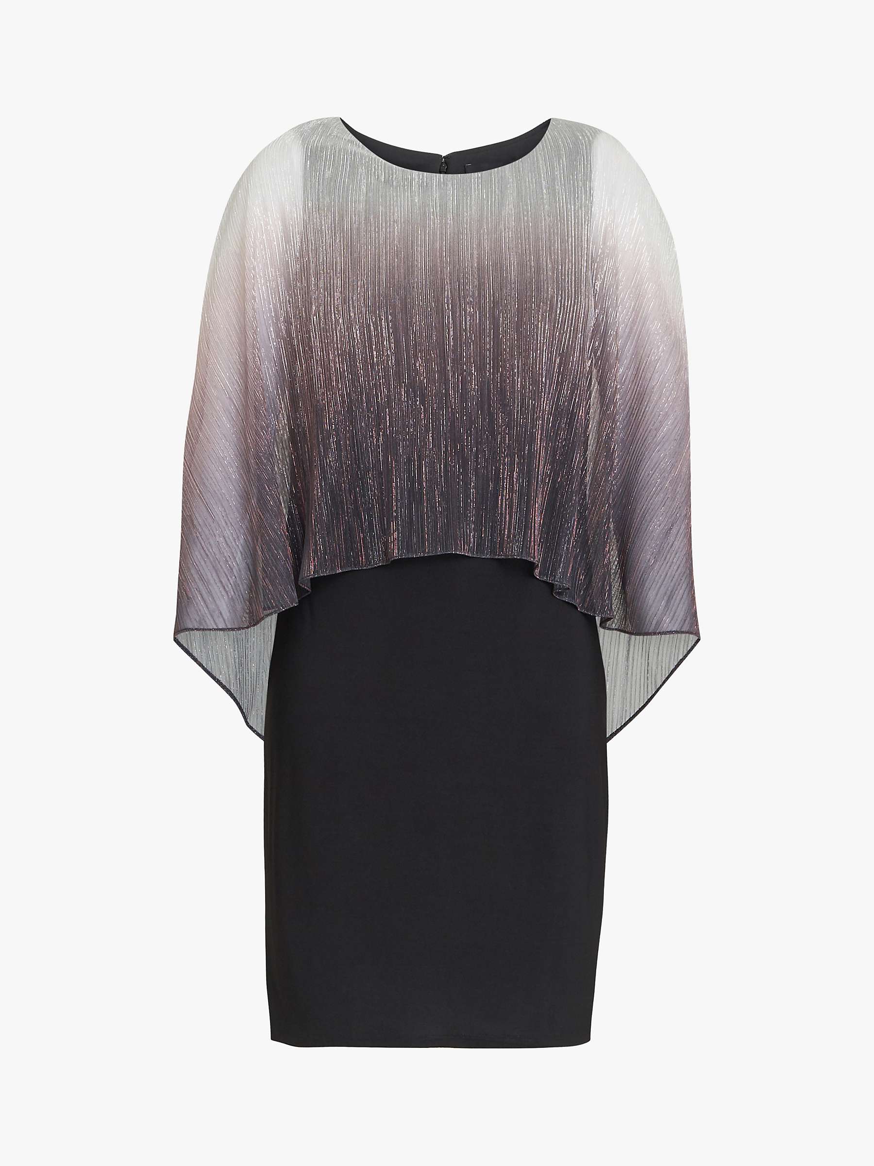 Buy Gina Bacconi Shyla Foil Dress, Black/Silver Online at johnlewis.com