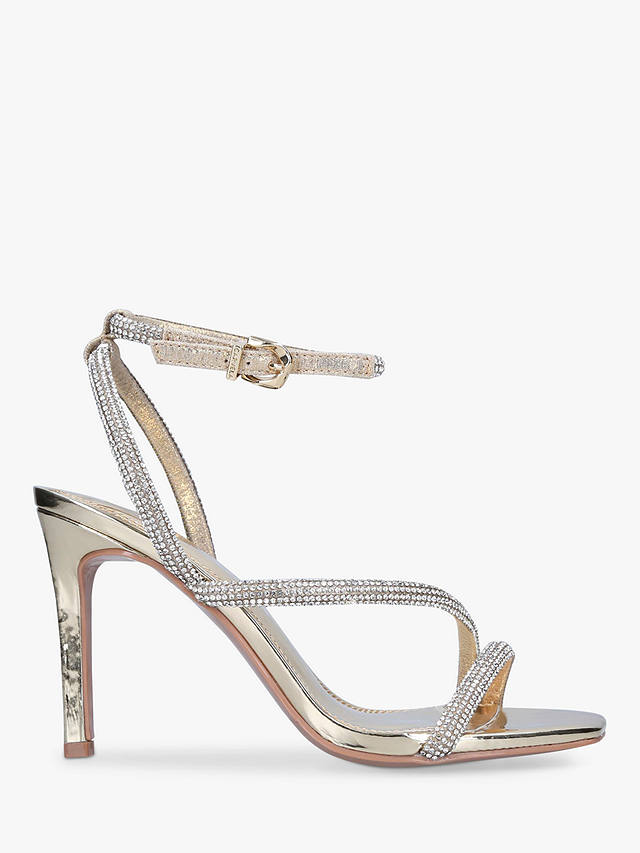 Carvela Paparazzi Diamante Embellished Sandals, Gold