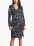 Gina Bacconi Fia Wrap Spot Dress, Black/White