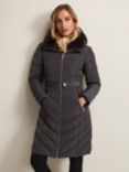 Phase Eight Bobbie Midi Puffer Coat, Charcoal