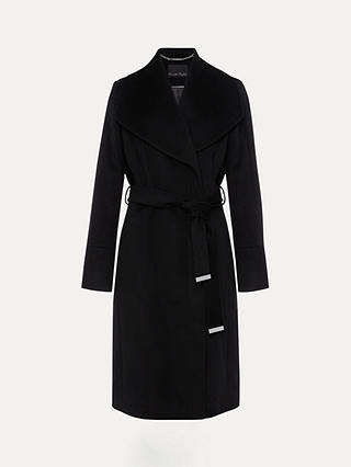 Phase Eight Nicci Belted Wool Blend Coat, Black