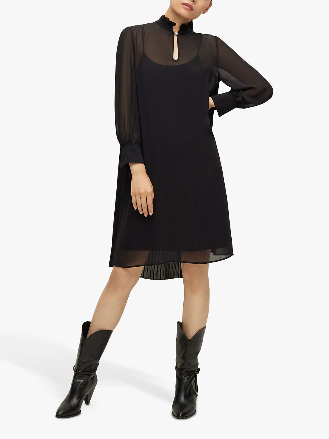 Buy HUGO BOSS Dijuna Dress, Black Online at johnlewis.com