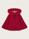 Monsoon Baby Hooded Cape Coat, Red