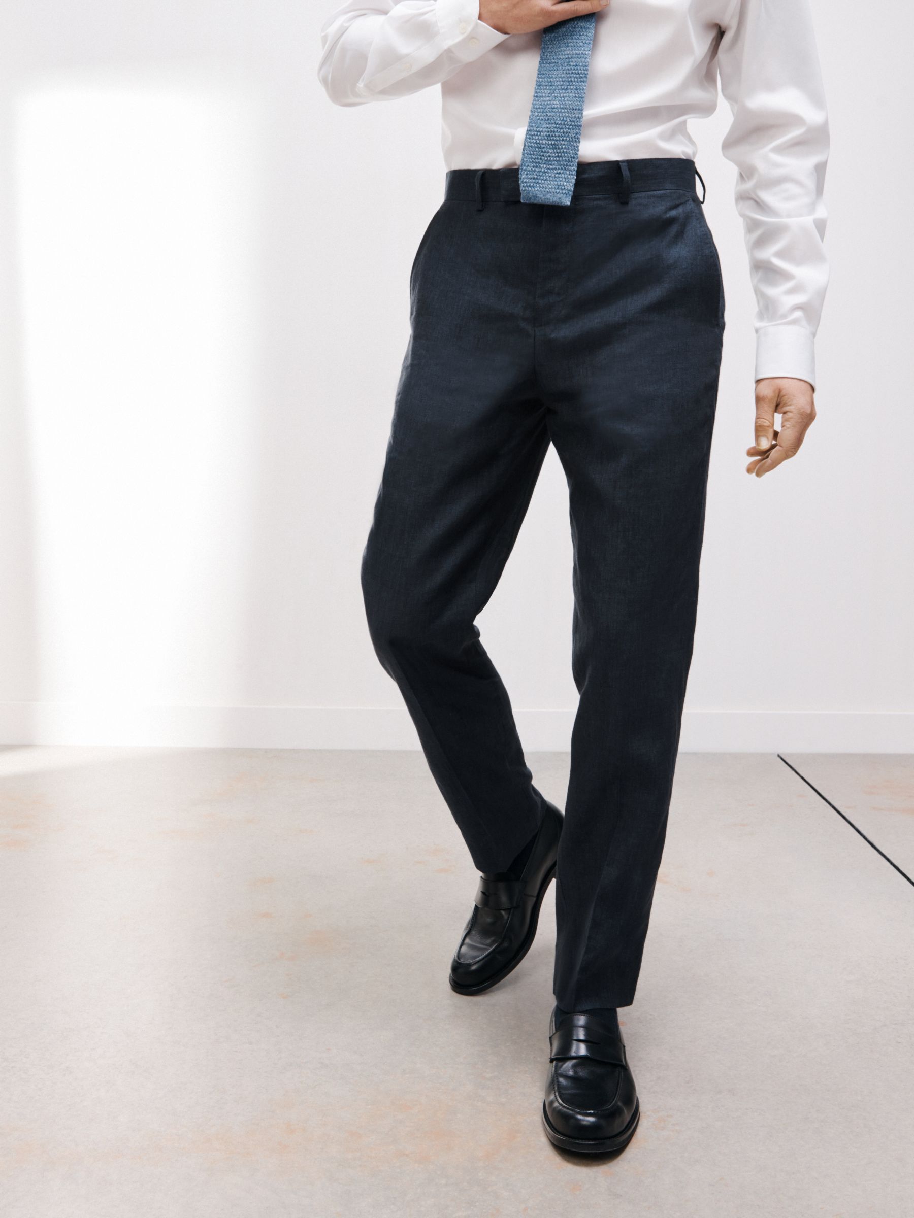 John Lewis Linen Regular Fit Suit Trousers