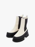 Moda in Pelle Diiva Leather Chelsea Boots, White