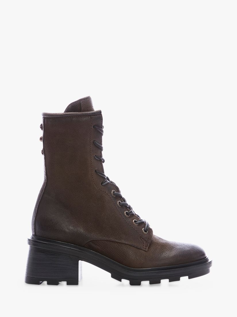 Moda in Pelle Alysse Leather Lace Up Biker Boots