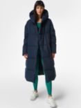 Sweaty Betty Cocoon Down Puffer Wrap Coat, Navy Blue, Navy Blue