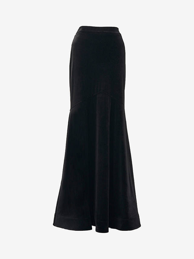 Adrianna Papell Stretch Velvet Maxi Skirt, Black