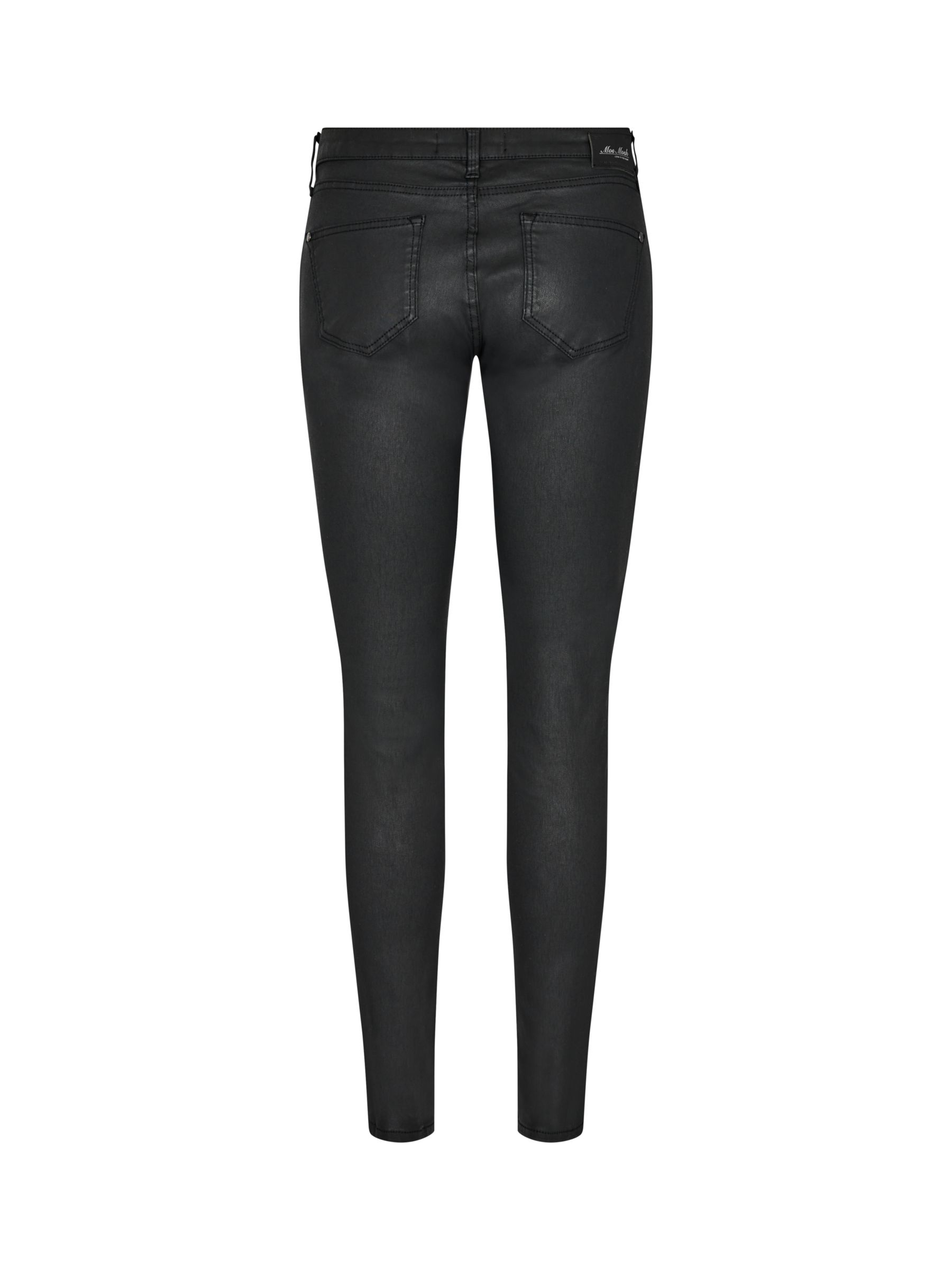 MOS MOSH Charlie Coated Zip Detail Slim Jean, Black, Black, 25R
