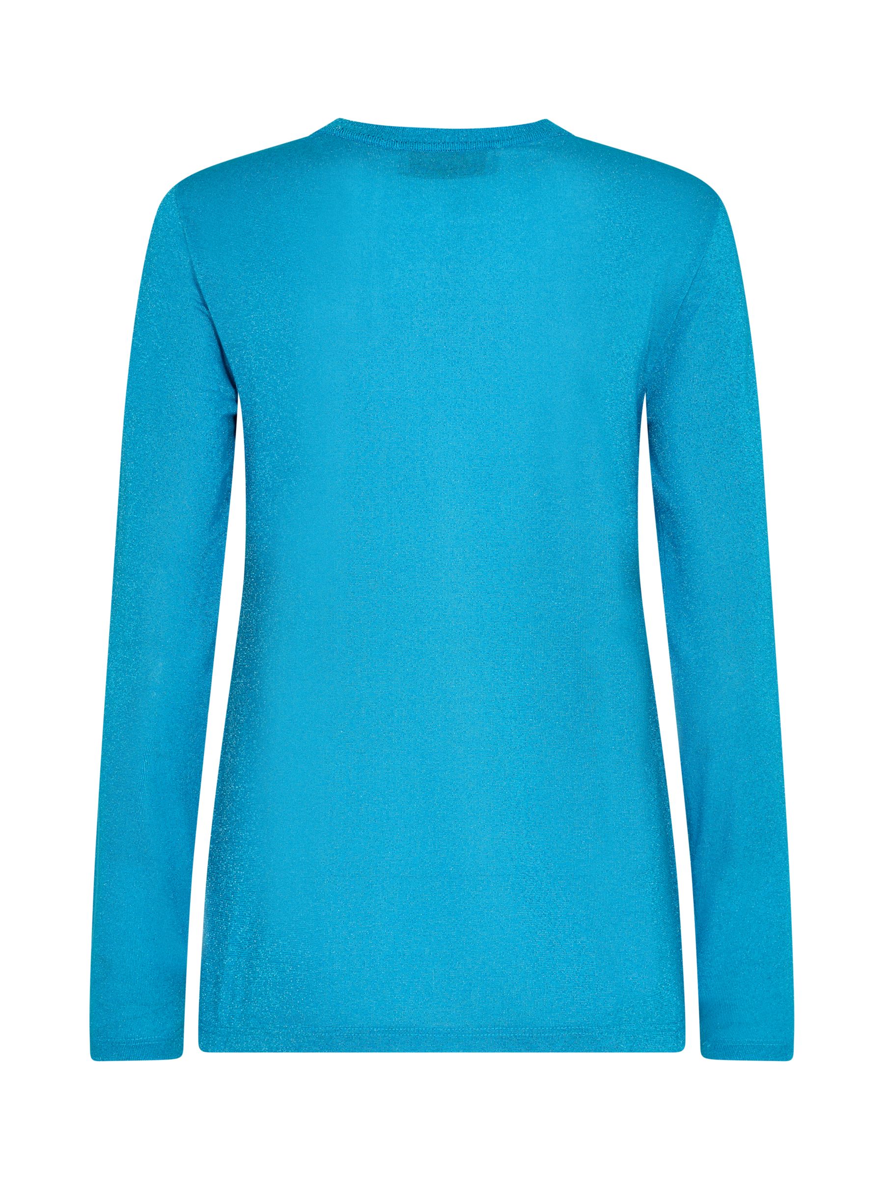 MOS MOSH Asio Soft Lurex Long Sleeve T-Shirt, Blue Aster