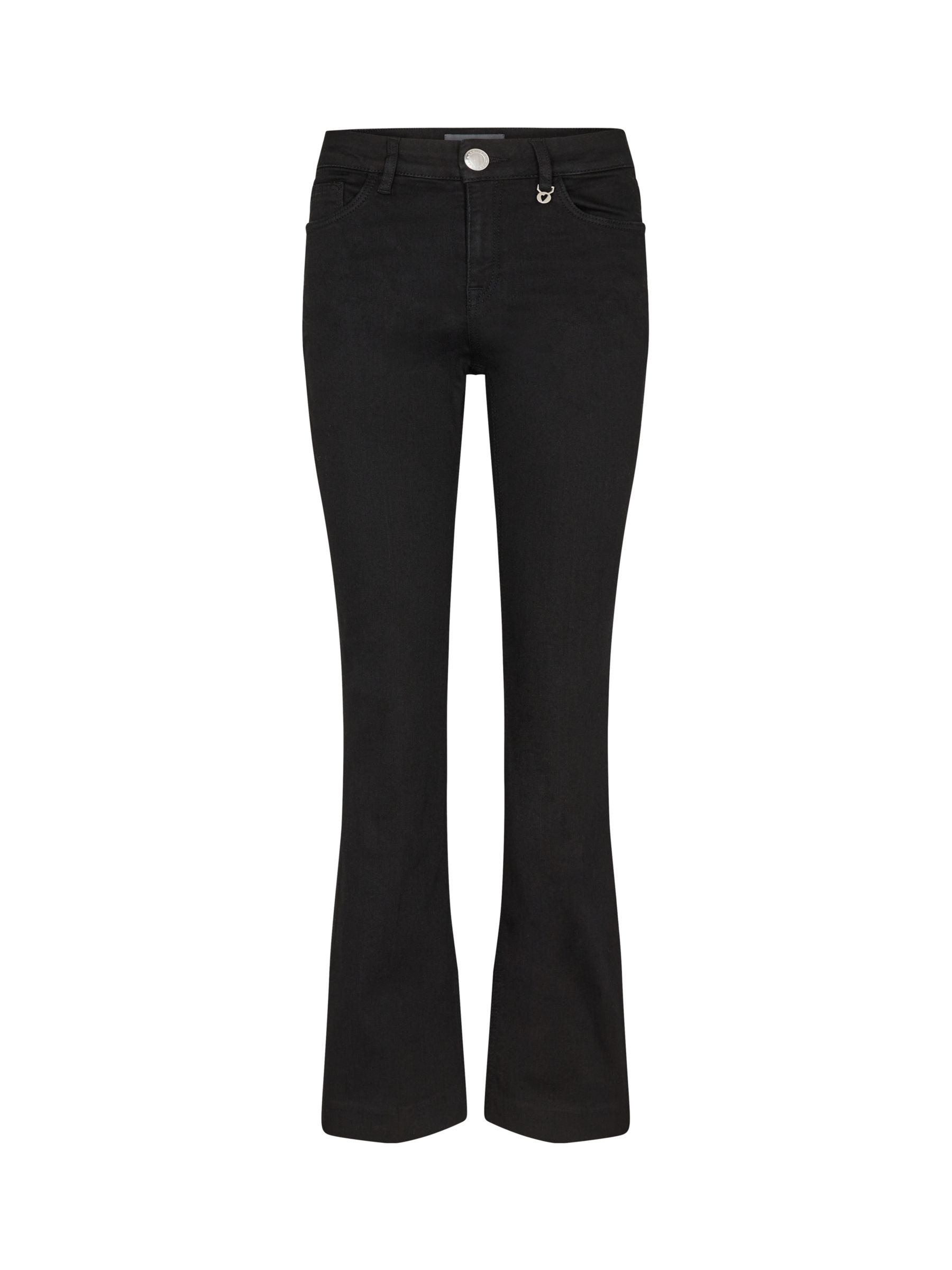 MOS MOSH Alli Hybrid Stretch Flared Jeans, Black, 24R