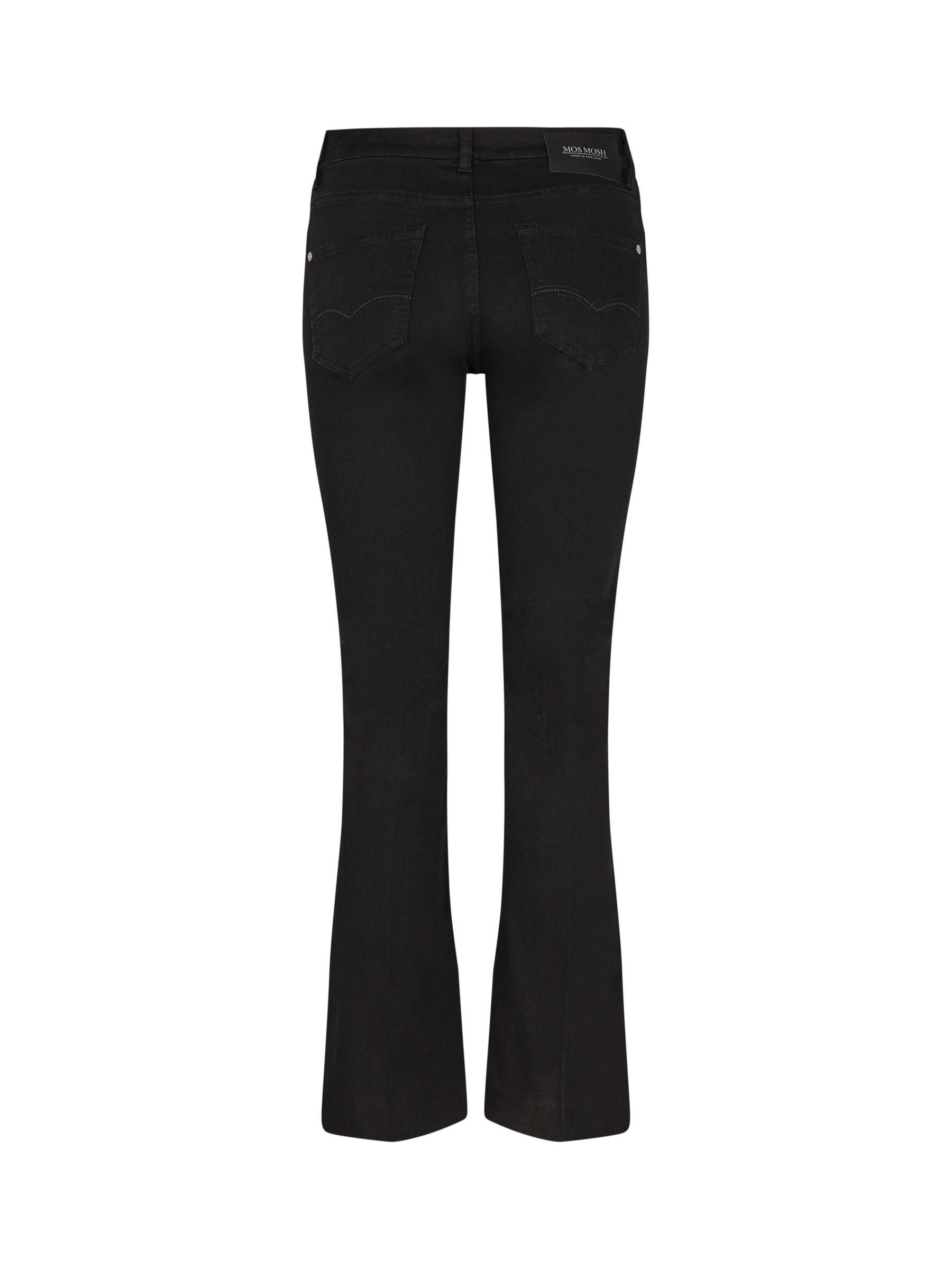MOS MOSH Alli Hybrid Stretch Flared Jeans, Black, 24R