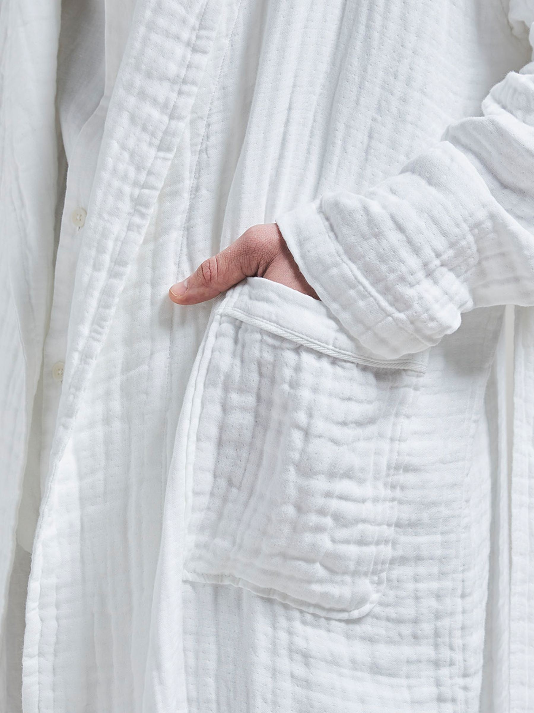 Bedfolk Plush Robe, Snow at John Lewis & Partners