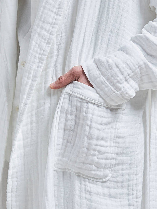 Bedfolk Dream Cotton Robe, Snow