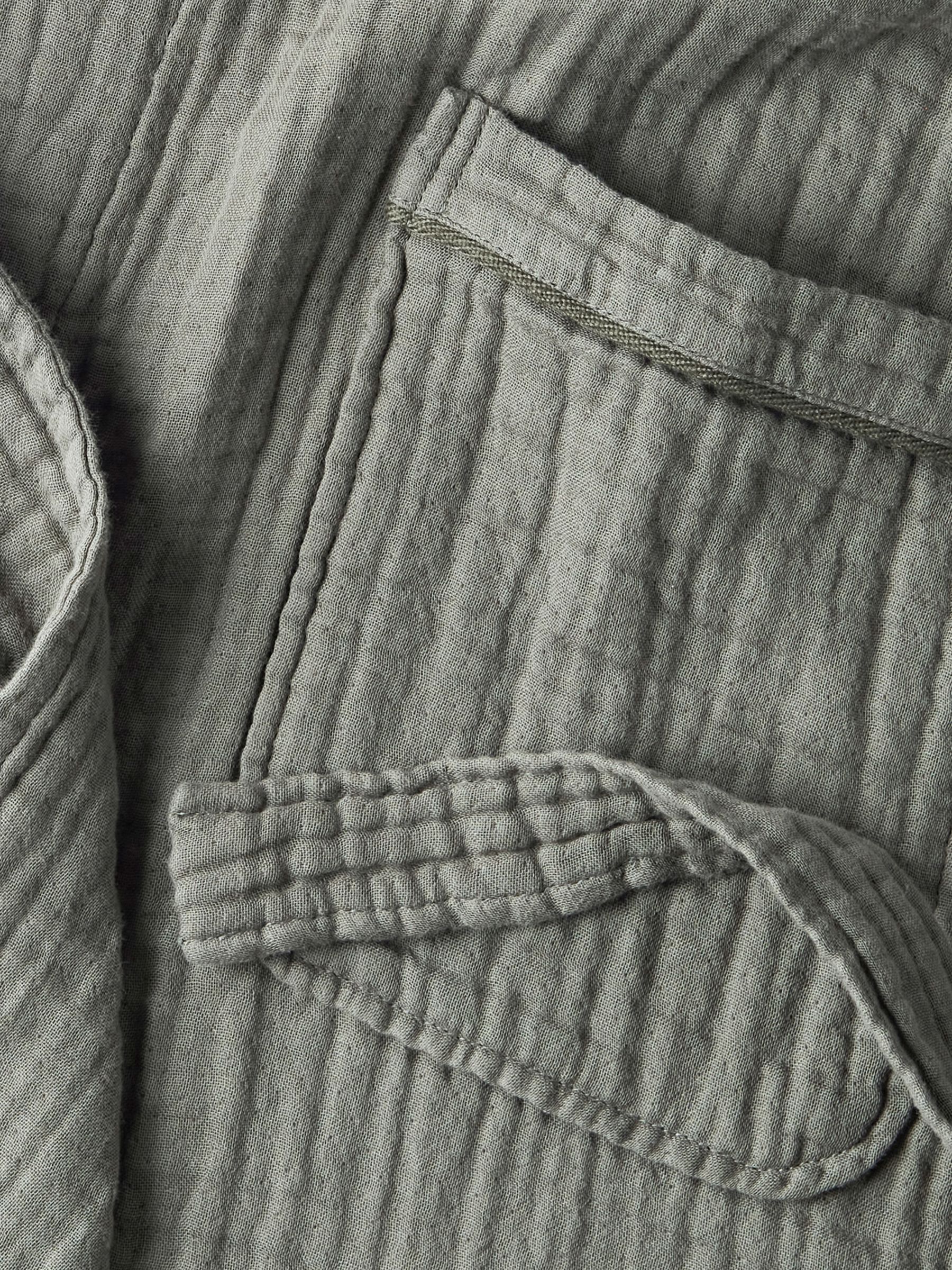 Bedfolk Dream Cotton Robe, Moss, XS