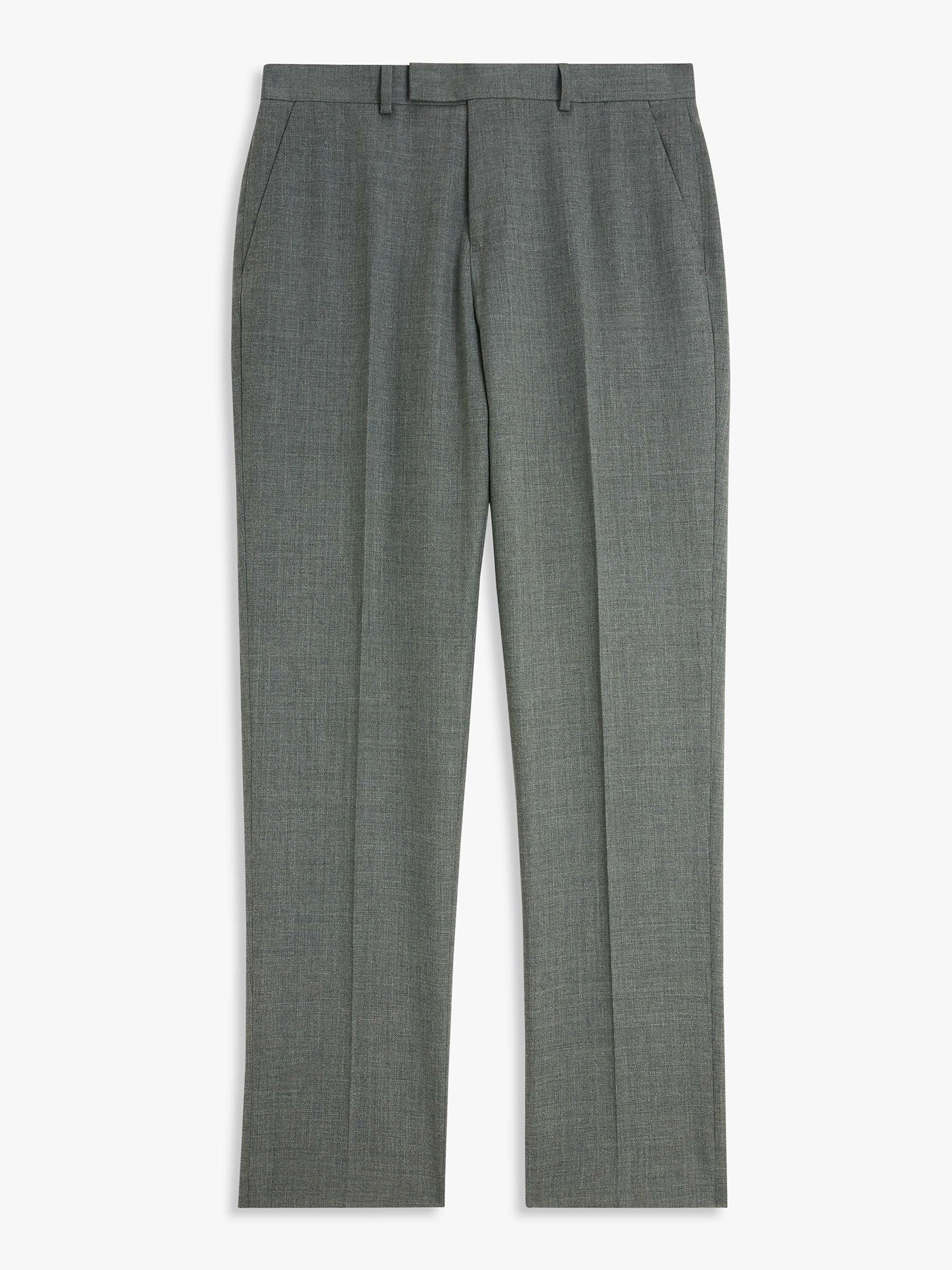 John Lewis Wool Hopsack Tailored Suit Trousers, Grey at John Lewis ...