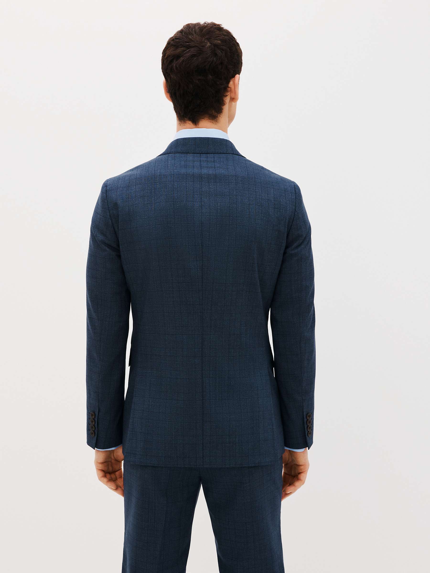 Buy John Lewis Super 100s Wool Check Regular Fit Suit Jacket, Navy Check Online at johnlewis.com