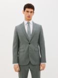 John Lewis Notch Wool Hopsack Tailored Suit Jacket, Grey