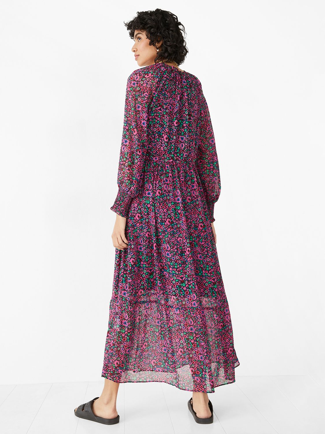 Buy HUSH Tala Floral Print Maxi Dress, Pink Online at johnlewis.com