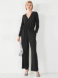 HUSH Raye Sparkle Jersey Jumpsuit, Black