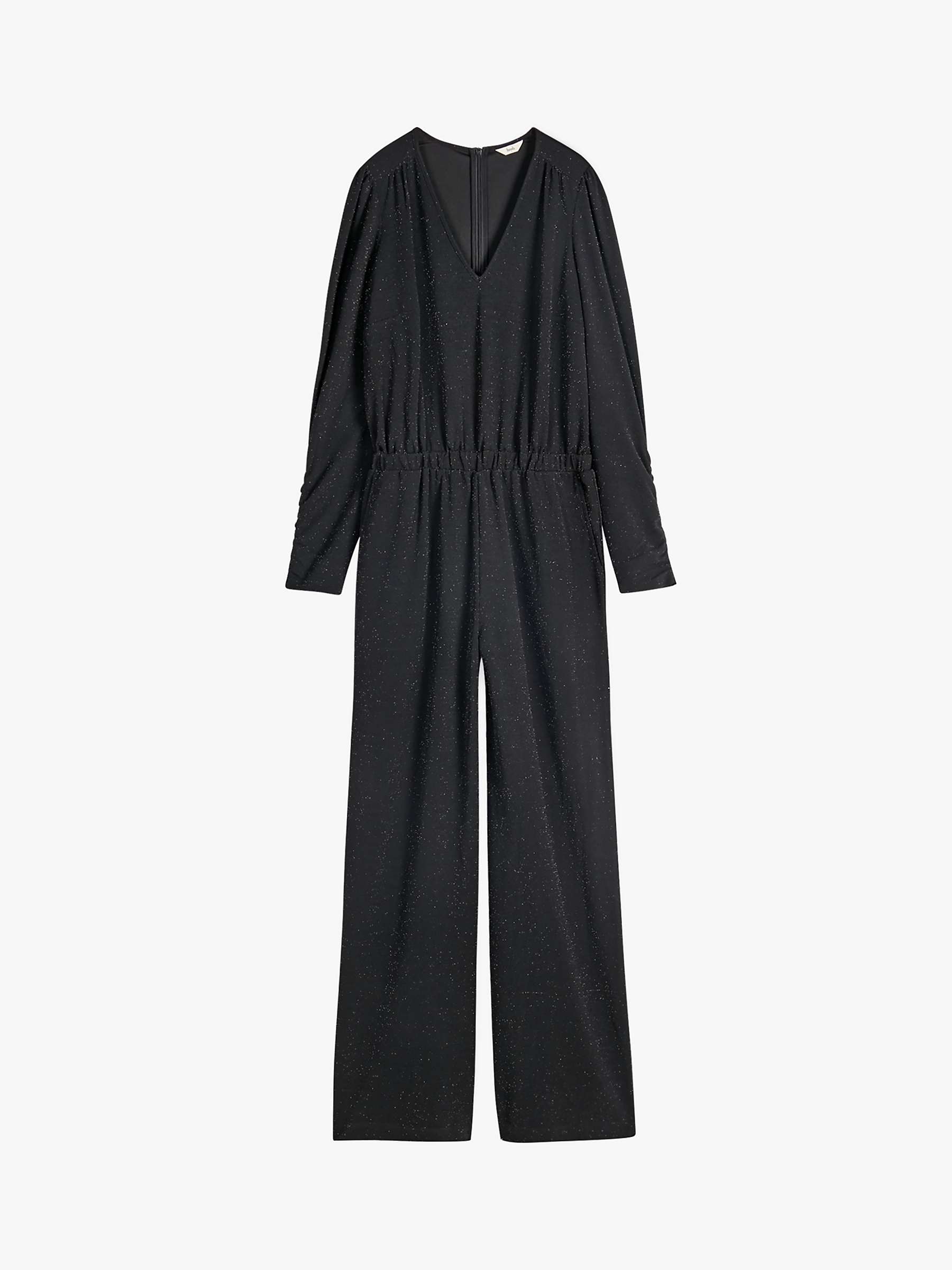 Buy HUSH Raye Sparkle Jersey Jumpsuit, Black Online at johnlewis.com