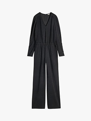 HUSH Raye Sparkle Jersey Jumpsuit, Black