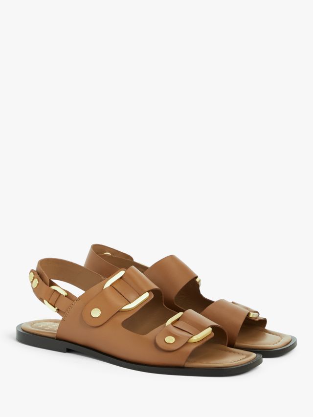 John Lewis Lounge Leather Strappy Sandals Tan 3