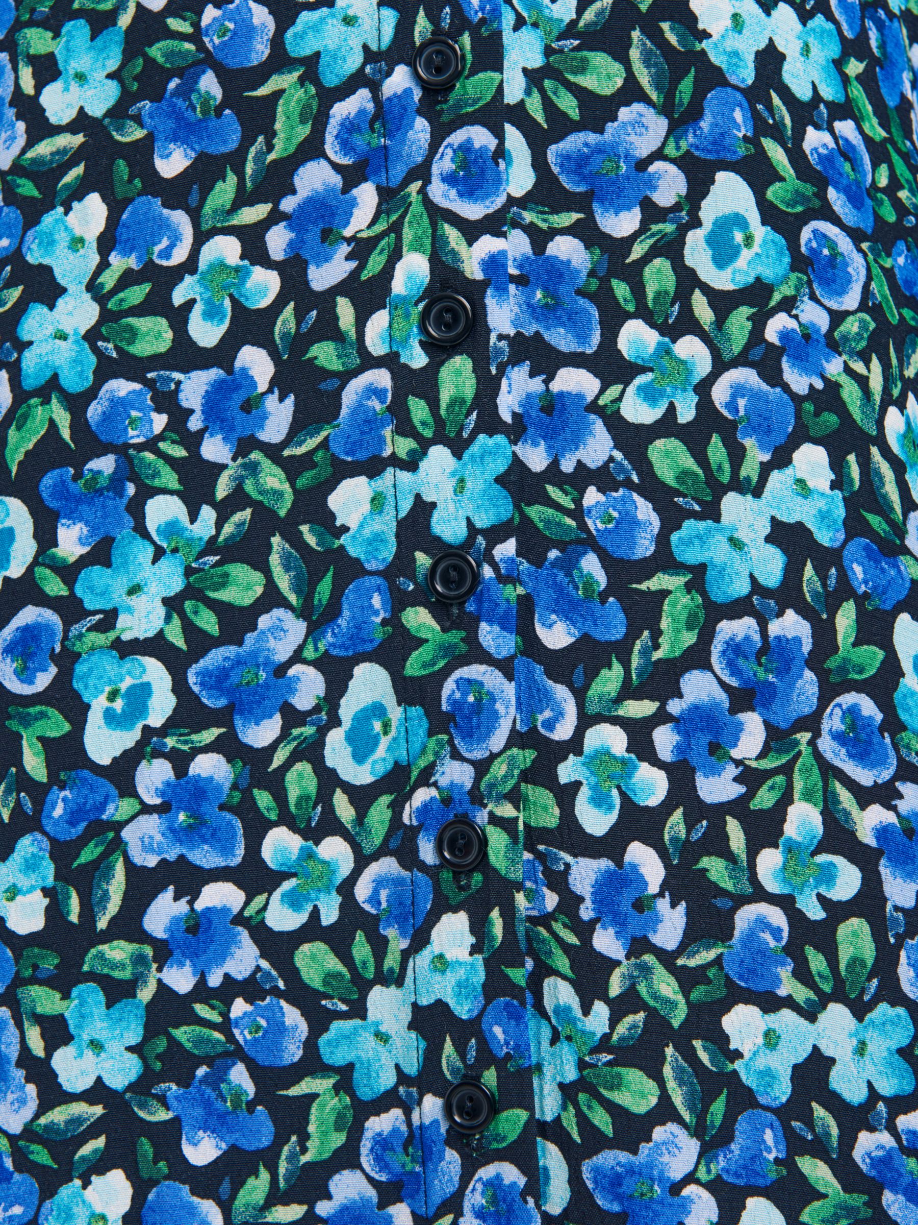 Nobody's Child Siri Aurelia Floral Midi Dress, Blue/Multi at John Lewis ...