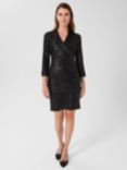 Hobbs Carys Sequin Blazer Dress, Black