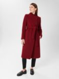 Hobbs Petite Asher Wool and Cashmere Blend Wrap Coat, Vermillion Red