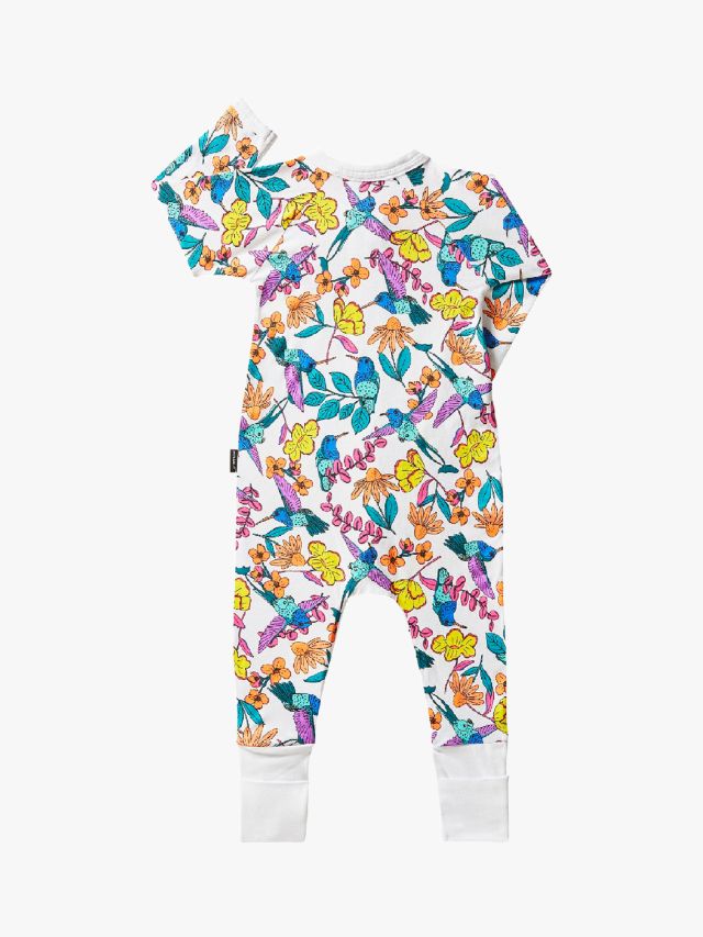 Bonds Baby Great Hummingbird Wondersuit Sleepsuit, White/Multi, Newborn