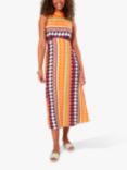 Closet London Multi Print High Neck Midi Dress, Orange