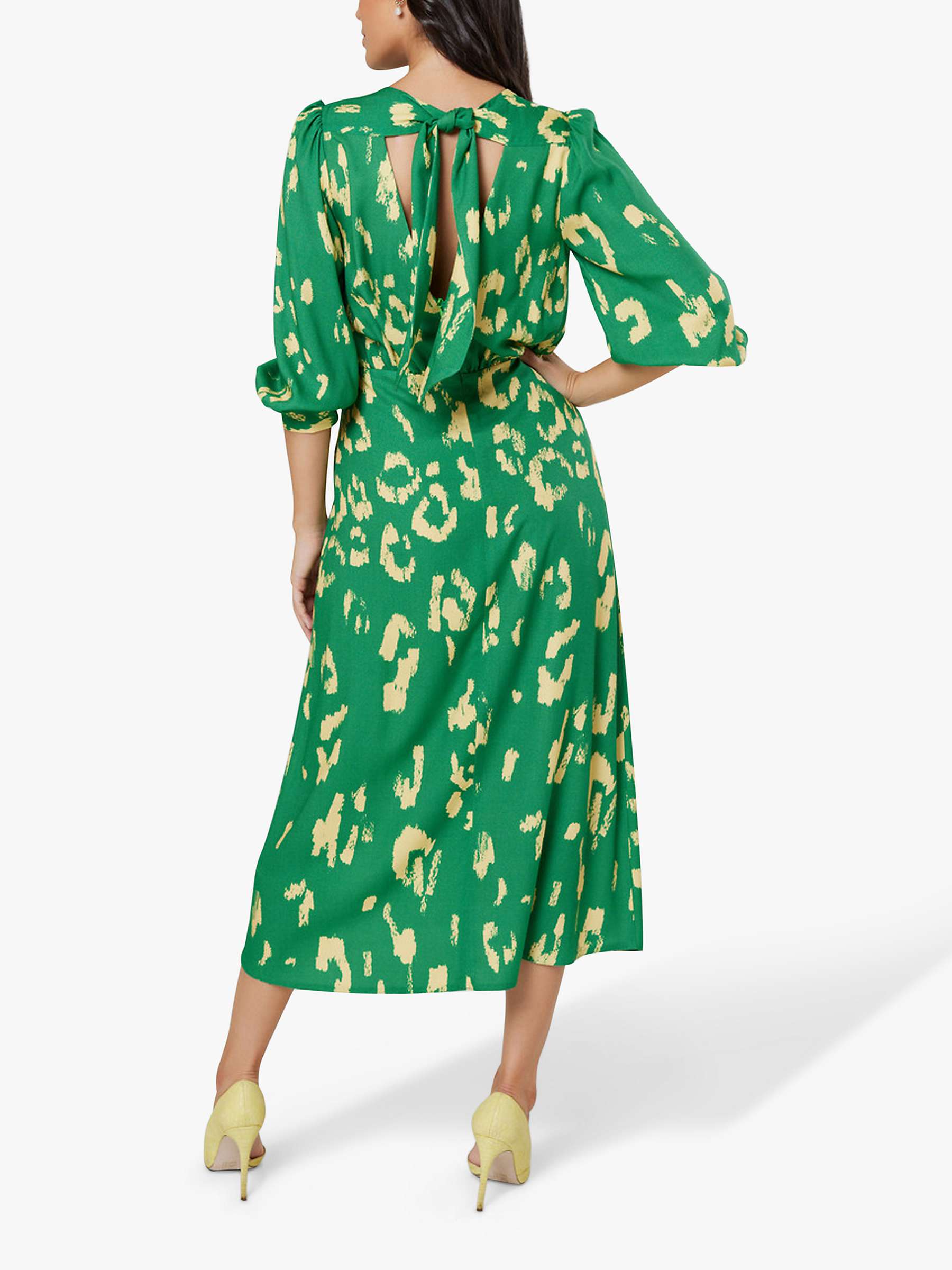 Buy Closet London Leopard Print Tie Back Mdi Dress Online at johnlewis.com