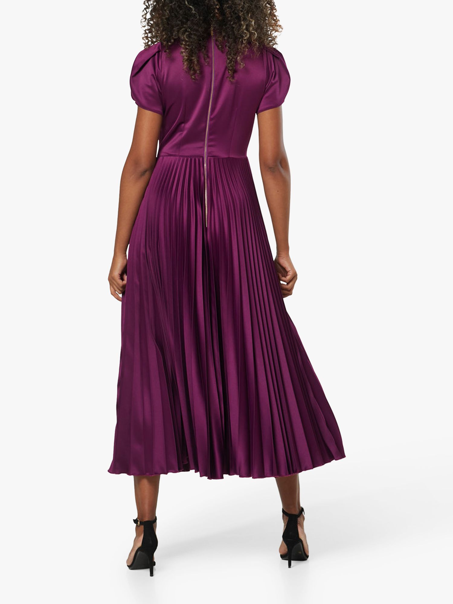 Buy Closet London Pleated Short Sleeve Midi Dress Online at johnlewis.com